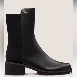 BRAND NEW Stuart Weitzman Alina City Bootie Chelsea Boots Black